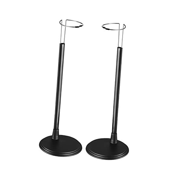 Toyvian 2 Pièces Hauteur Réglable Poupées en Bois Noir Cadre Noir Décor en Bois Support De Jambe De Poupée Présentoir De Poup