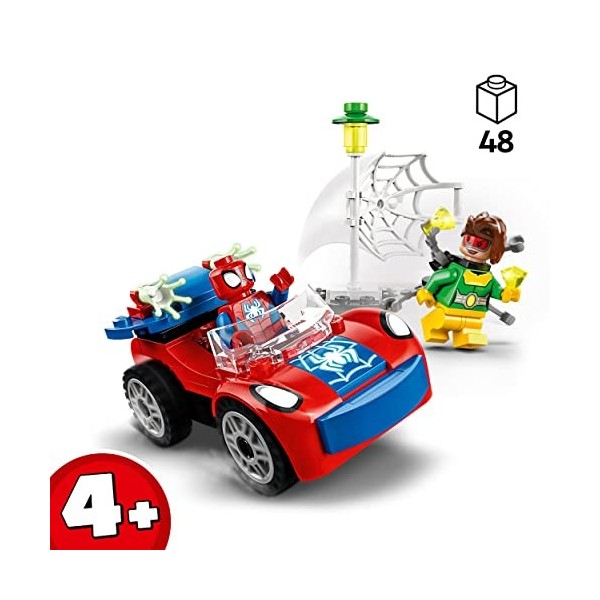 LEGO 10789 Marvel La Voiture de Spider-Man et Docteur Octopus, Jouet de Construction Spidey et Ses Amis Extraordinaires, avec