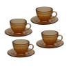 Sharplace Ensemble de Tasses à thé Miniatures pour Maison de poupée, 4 pièces, Mini Vaisselle, modèle dornement Alimentaire,