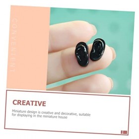 Toyvian 5 Pièces Pantoufles De Maison De Poupée Micro Décorations De Jardin Sandales De Poupée Figurines De Terrarium Accesso