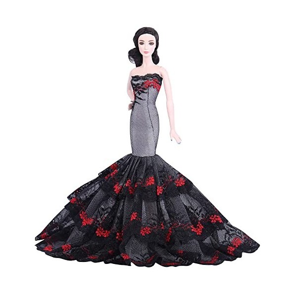 GIVBRO Tenue De Noël Pour Poupée 46 Cm – Jupe Rouge Et Bandeau Nœud – Accessoire Costume Fête – Cadeau Enfant