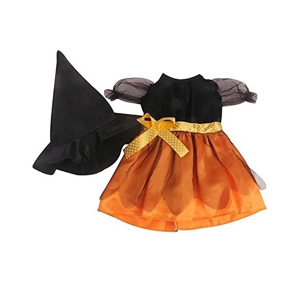 DUORUIMI Vêtements de poupée Halloween sorcière avec chapeau pour poupée American Girl 45,7 cm