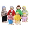 Dollhouse People 7pcs Dress-up Famille Dollhouse Dolls Mignon Small Wood Dolls Dollhouse Family Familles Includs Grand-père G