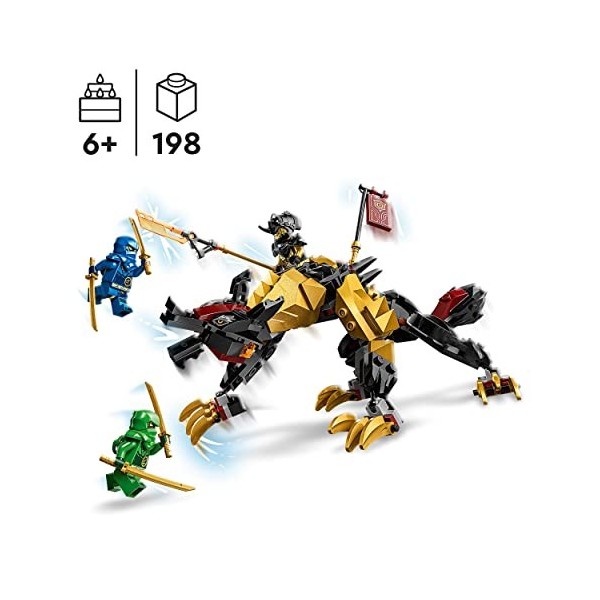 LEGO 71790 Ninjago Le Chien de Combat Dragon Imperium, Jouet de Ninja avec Monstre, Figurine Mythique Articulée et 3 Minifigu