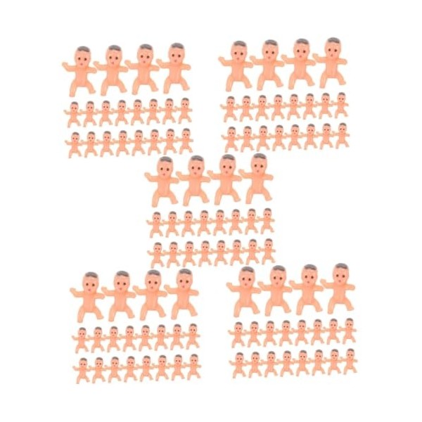 Toyvian 20 Pièces Ange Poupée Poupée en Plastique Joue Mini Jouet Décor Mini Bébés pour Douche Jeu Bébés Jouet Douche Gâteau 