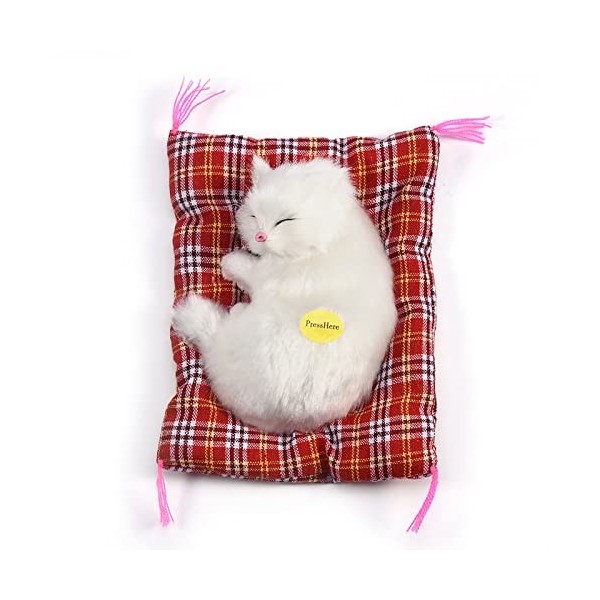 Ejoyous Jouet de Chat de Simulation, Chat Endormi en Peluche dans Un Jouet de Poupée pour Animaux de Compagnie Chat endormi T