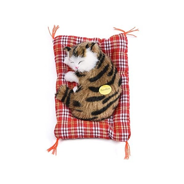 Ejoyous Jouet de Chat de Simulation, Chat Endormi en Peluche dans Un Jouet de Poupée pour Animaux de Compagnie Chat endormi T