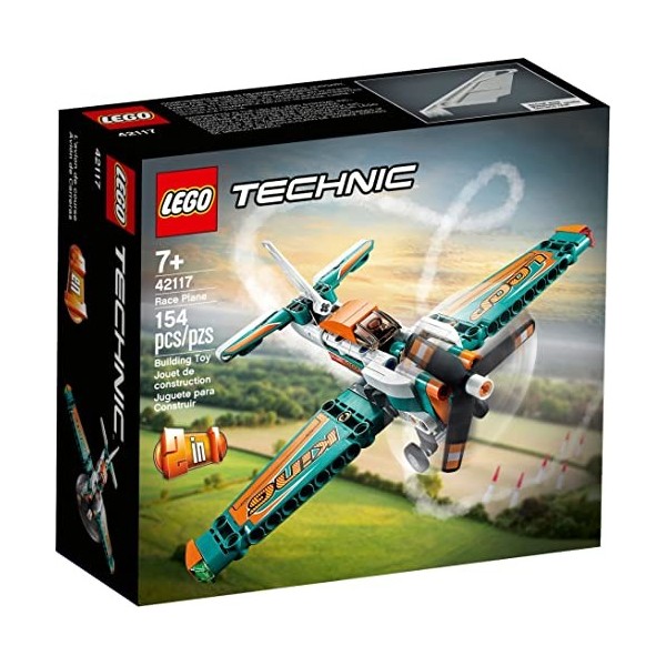 LEGO 42117 Technic Avion de Course, Jeu de Construction, Aérien, Aeroplane de Voltige, 2 en 1, Idée Cadeau, pour Garçons et F