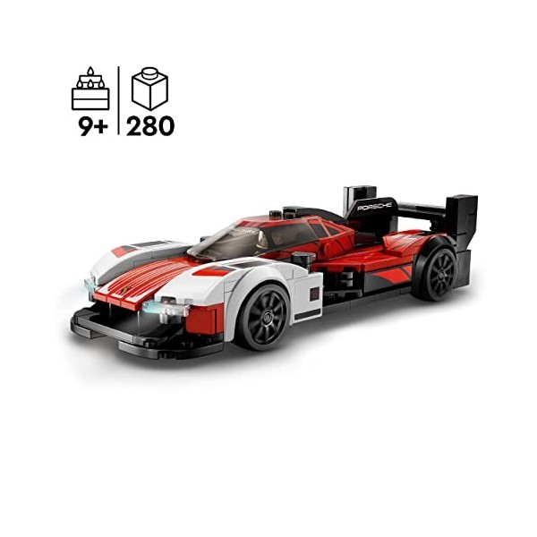 LEGO 76916 Speed Champions Porsche 963: Maquette de Voiture de Course à Construire, pour Enfants, à Collectionner, avec Minif