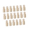 SEWACC 20Pcs Poupées pour Enfants Figurine Jouets Jouets pour Enfants Fournitures DArtisanat en Bois Poupées À Chevilles Pei