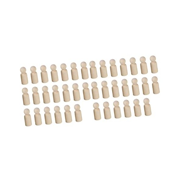SEWACC 20Pcs Poupées pour Enfants Figurine Jouets Jouets pour Enfants Fournitures DArtisanat en Bois Poupées À Chevilles Pei