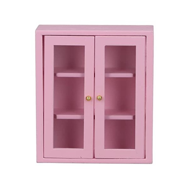 Srliya 1: 12 Accessoires de Maison de Poupée Mini Meubles Modèle Miniature Armoire Blanche Armoire de Rangement Murale Suspen