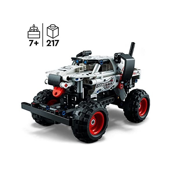 LEGO 42150 Technic Monster Jam Monster Mutt Dalmatien, 2-en1, Jouet Monster Truck à Voiture de Course, Idée Cadeau Anniversai