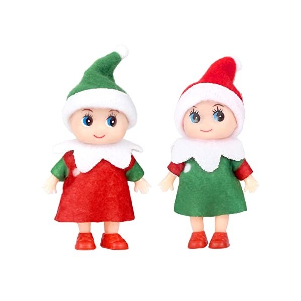 Poupée elfe de Noël pour garçons et filles, accessoire de Noël, petite poupée elfe de Noël Tradition de Noël, mini lutin joue