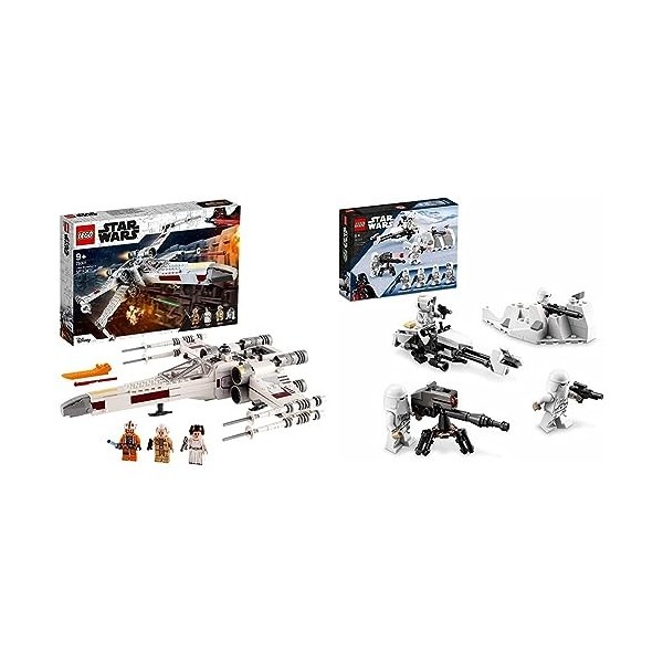 LEGO 75301 Star Wars X-Wing Fighter de Luke Skywalker: Jouet Vaisseau Spatial avec Figurines Princesse Leia et Droïde R2-D2,