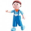 Haba 300516 Little Friends Matze Toy- 4 Boy Dollhouse Toy Figure with Blue Overalls and Red Cap
