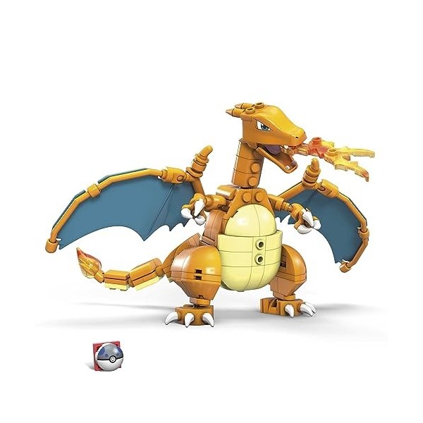MEGA Pokémon Dracaufeu à construire, jeu de briques de construction, 222 pièces, pour enfant dès 8 ans, GWY77