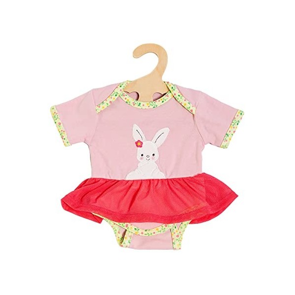 Heless 1321-Vêtements Design Bunny Lou, Body avec Tutu, Application Lapin et Motif à Fleurs pour poupées et Animaux en Peluch