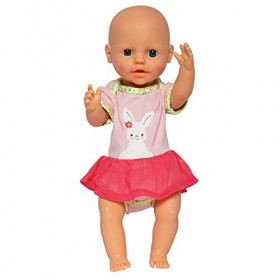 Heless 1321-Vêtements Design Bunny Lou, Body avec Tutu, Application Lapin et Motif à Fleurs pour poupées et Animaux en Peluch