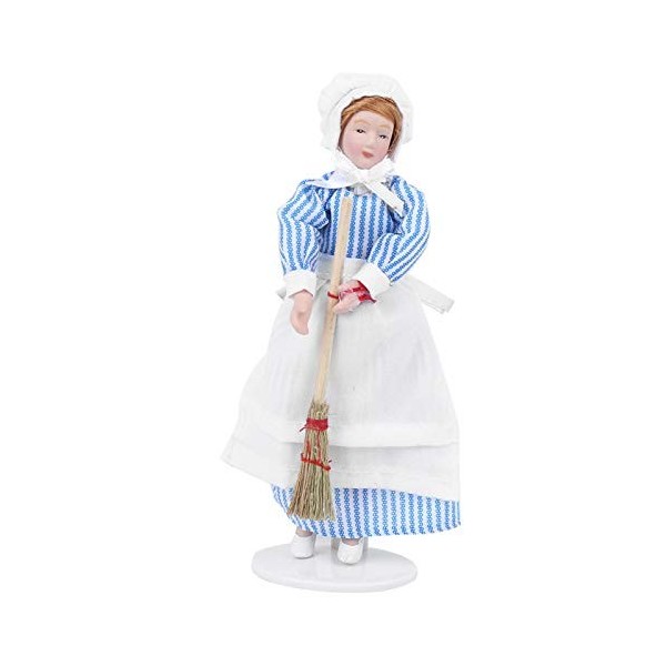 Alvinlite 1:12 Poupée Miniature en Porcelaine De Maison De Poupée, Maison De Poupées Personnes Miniatures Mini Maison De Poup