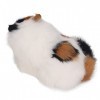 Figurine De Chat En Fourrure Synthétique, Poupée De Chat En Peluche Douce, Haute Simulation, Yeux Ouverts, Jouet Animal Réali