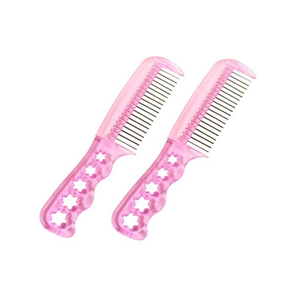 SAFIGLE 8 Pièces Peigne Peigne De Coiffure De Poupée denfant Brosse À Cheveux Rose Peigne De Perruque De Poupée Kit De Bross