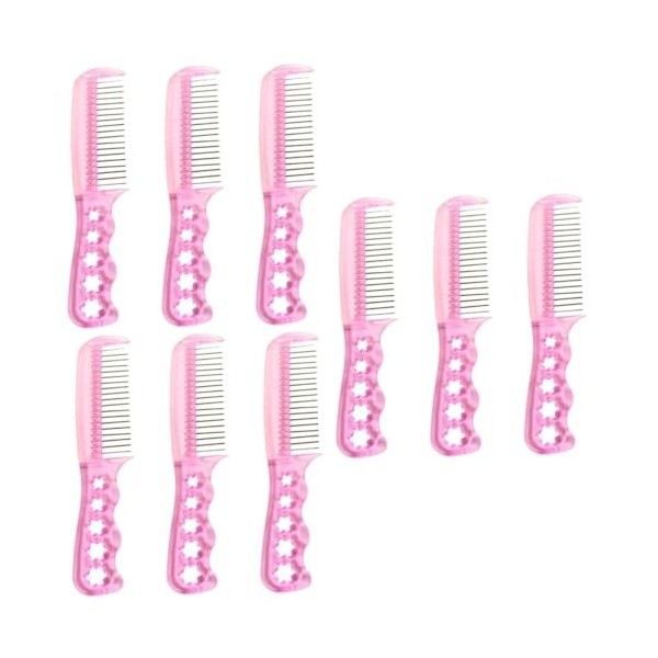 SAFIGLE 8 Pièces Peigne Peigne De Coiffure De Poupée denfant Brosse À Cheveux Rose Peigne De Perruque De Poupée Kit De Bross