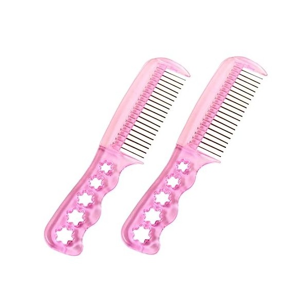 SAFIGLE 8 Pièces Peigne Peigne De Coiffure De Poupée denfant Brosse À Cheveux Rose Peigne De Perruque De Poupée Kit De Bross