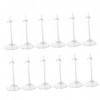 Toyvian 12 Pièces Poupée Debout Support en Plastique Bébé Poupée Étagères De Rangement en Plastique Support Transparent Suppo