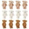 Lot de 12 Mini Oursons en Peluche, Jouets en Peluche pour Anniversaire, Décoration de Mariage, Cadeaux de Fête, Accessoires d