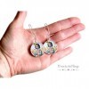 Boucles doreilles cabochon fleurs colorées folklore russe mexicain floral poupée russe matryoshka