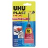 UHU Plast spécial - Colle pour le modélisme en plastique, transparente, flacon aiguille, tube 34 ml