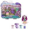 Enchantimals Coffret Famille Enchantimals Avec Poupée Glee Cochon D’inde 15 Cm Et 4 Figurines D’animaux, Jouet Enfant, Dès 