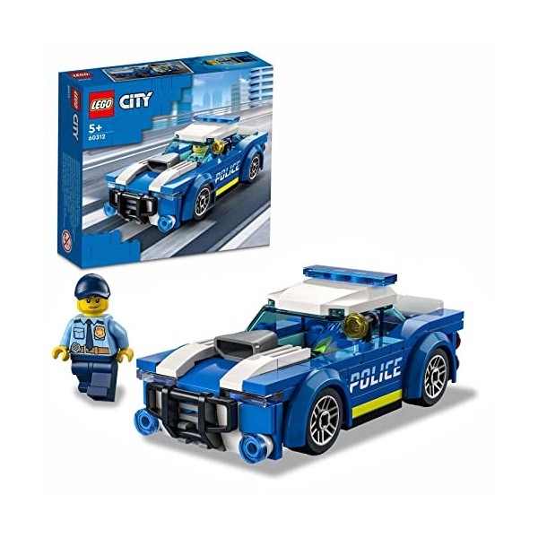 LEGO 60312 City La Voiture de Police, Jouet pour Enfants dès 5 Ans avec Minifigure Officier, Idée de Cadeau, Série Aventures