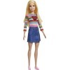 Barbie Poupée Barbie « Malibu » Roberts avec Cheveux Blonds, T-Shirt Arc-en-ciel, Jupe en Jean et Chaussures, Jouet Enfant, D