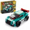 LEGO 31127 Creator 3 en 1 Le Bolide De Rue, Jouet de Voiture, Modèles Sport ou Hot Rod, Construction de Véhicules Modèle Rédu