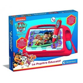 Clementoni - Le Pupitre Educatif - Pat Patrouille - Jeu Intéractif - Quiz - 18 Activités - Stylo Electronique Avec Effets Son