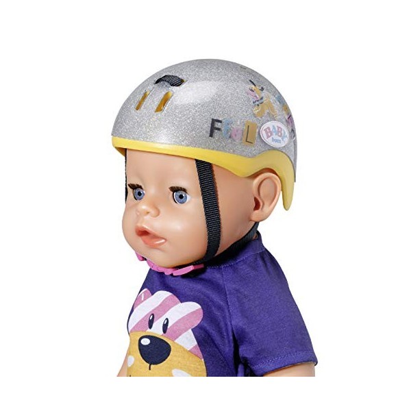 BABY born Casque de vélo pour poupée de 43cm. Maintient la poupée en sécurité. Pour les petites mains, Jeu créatif Suscite l