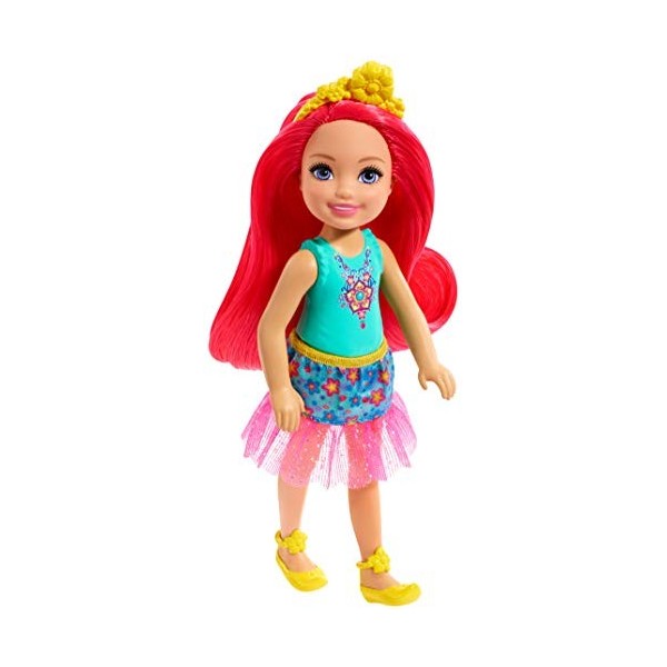 Barbie – Dreamtopia – Club Chelsea – Fille avec Cheveux Rouge/Rose