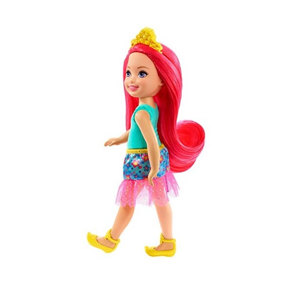 Barbie – Dreamtopia – Club Chelsea – Fille avec Cheveux Rouge/Rose