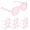 Toyvian 50Pcs Lunettes De Poupée Mini Lunettes De Poupée Cadre Rond Lunettes De Soleil Roses Poupée Habiller Jouets Mini Acce