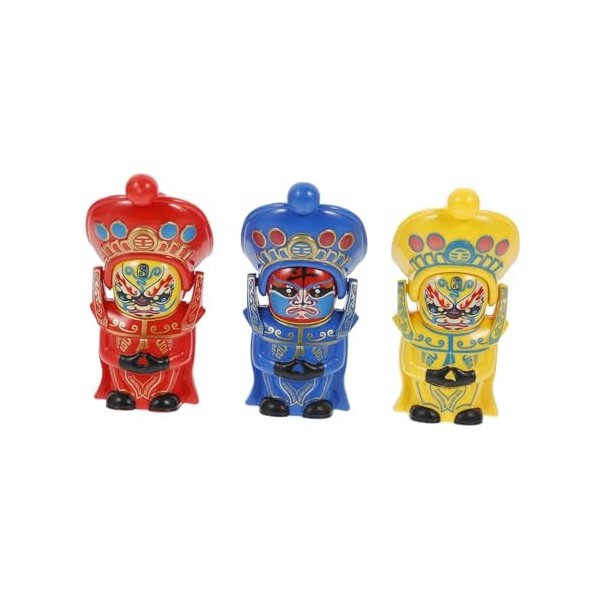 TOYANDONA 3 Pièces Poupée Chine en Plastique Chinois Opéra Poupée Jouet Chinois Visage Changeant Poupée Cadeau Cadeau Souveni