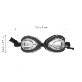 ibasenice 4 Pièces Poupée Lunettes De Natation Lunettes De Natation Miniatures Lunettes deau Poupée Habiller Lunettes Rétro 