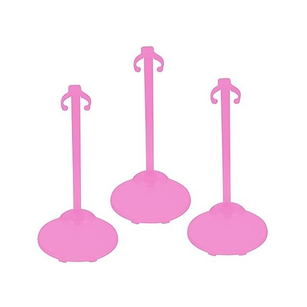 Toyvian 3 Pièces Poupée Cintre Support De Forme De Robe De Poupée Support Daffichage De Poupée Détenteurs Dornement Présent