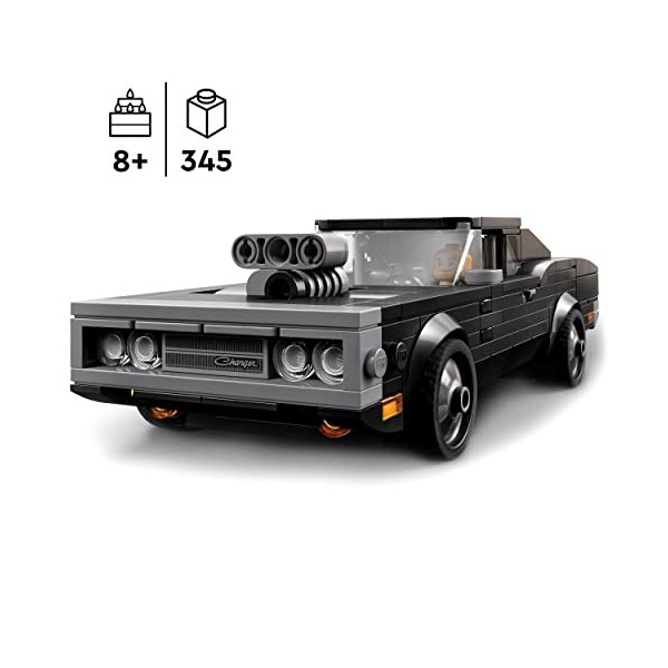 LEGO 76912 Speed Champions Fast & Furious 1970 Dodge Charger R/T, Jouet, Voiture Modélisme, de Course, Collection Vin Diesel,