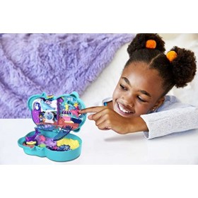 Polly Pocket Coffret Loutre Aquatique, thème aquarium, avec mini-figurines Polly et Nicolas, 5 surprises, 12 accessoires, jou