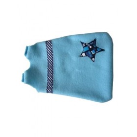 Turbulette, nid dange en polaire bleu turquoise poupée 30cm