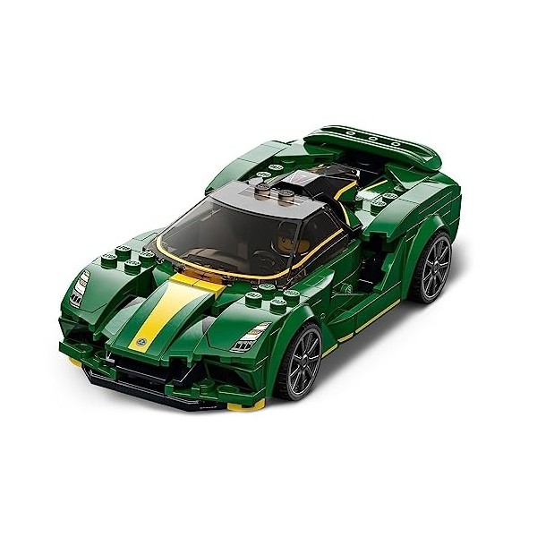 LEGO 76907 Speed Champions Lotus Evija Voiture de Course, Jouet Réduit avec Minifigure de Pilote de Course, Jouet pour Enfant