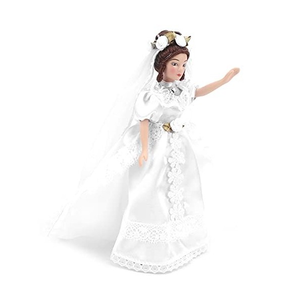 Poupée en Porcelaine de Maison de poupée, Accessoires de décoration de Maison de poupée 1:12 mariée de Maison de poupée pour 