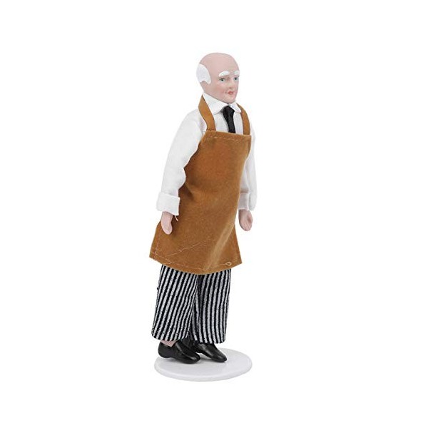 Dollhouse Miniature Man Servant, Poupée en Céramique Personnes Flexible Réaliste pour Ohoto Shooting Boutique 